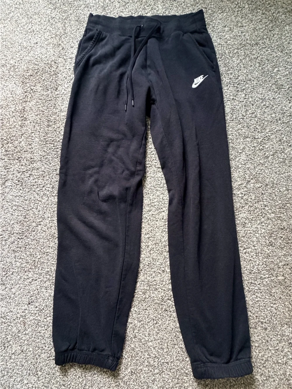 Nike Black Women' Light Weight Joggers with White Swoosh Size Small